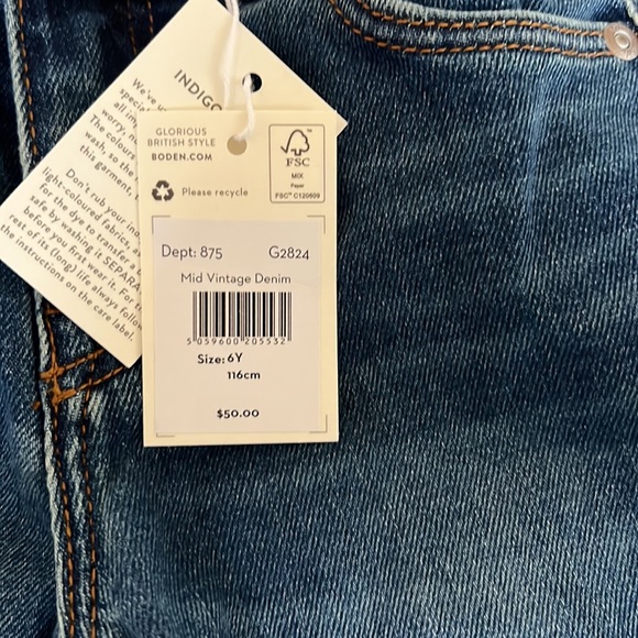 Mini Boden Girls Jeans NWT - Picture 3 of 5
